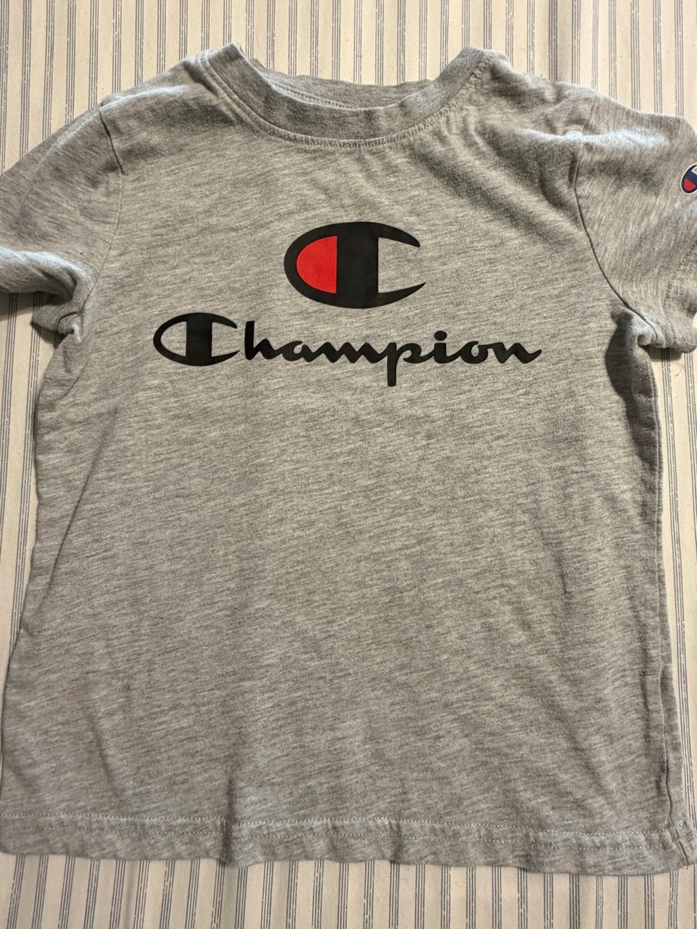 2 for$6✨Champion Kids' Gray Logo Tee, Size 5/6